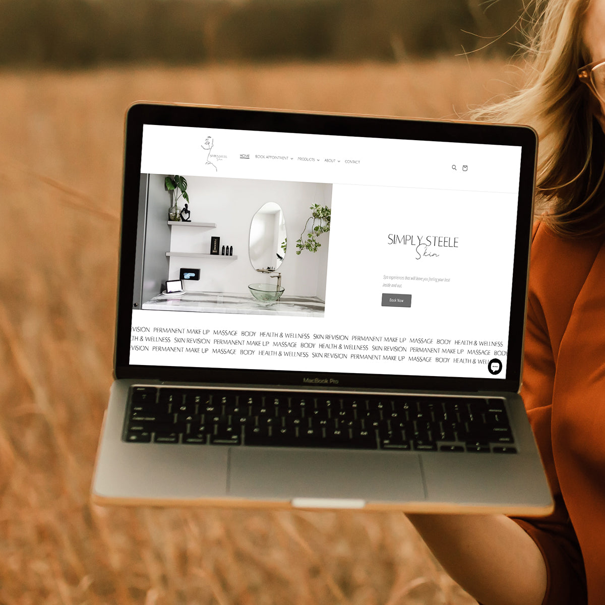 Simply steele skin squareup appointment booking on shopify med spa